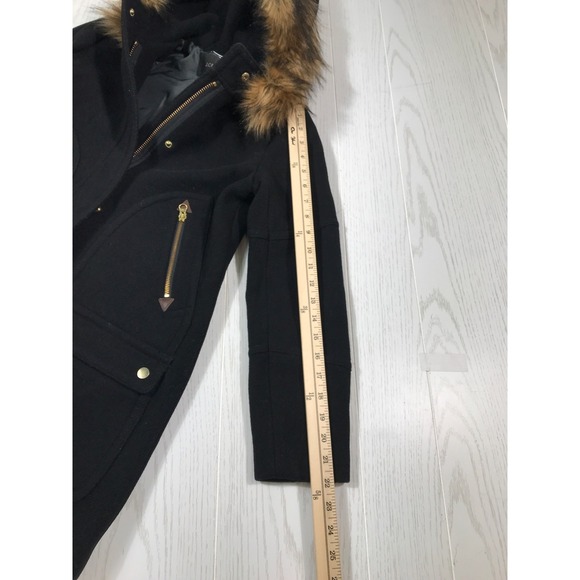 J Crew Chateau Parka Coat 2P Italian Stadium Cloth Nello Gori Wool Faux Fur Zip - Picture 8 of 12